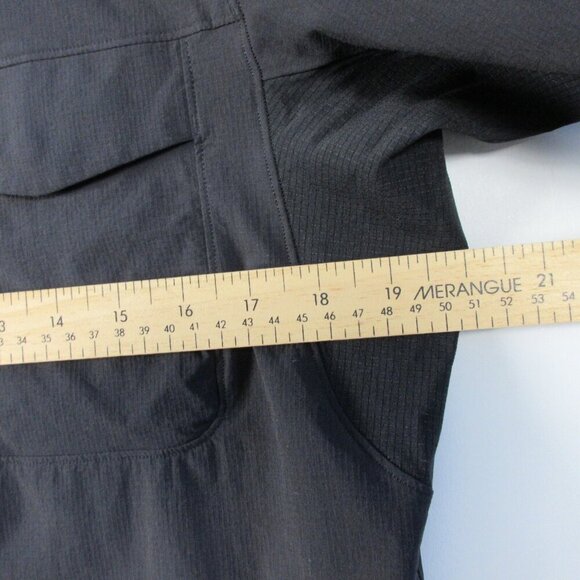 Lululemon Men's Double Pocket LS Long Sleeve Overshirt S Black Shirt Vented 272 - Picture 7 of 9